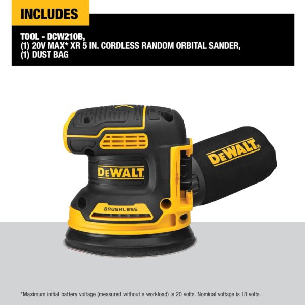 DEWALT 20V MAX Orbital Sander - Image 3